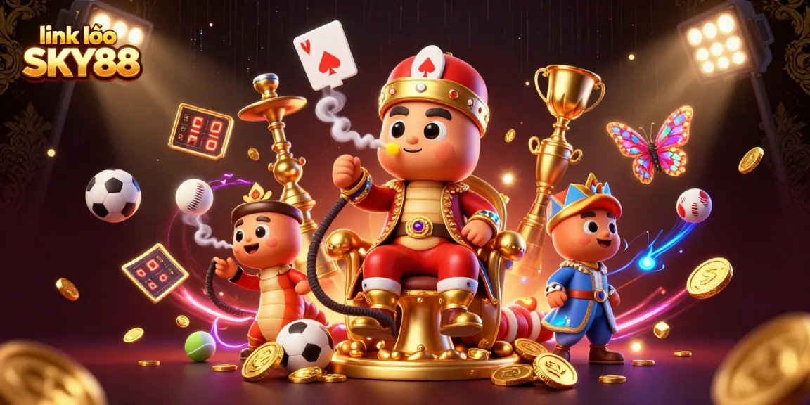 Engage in thrilling action at link vào SKY88 with vibrant 3D casino elements showcasing the excitement of betting.