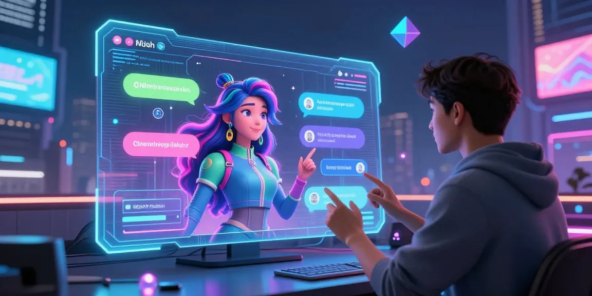 Interactive Crushon AI chat interface showing vibrant character engagement in a futuristic setting.