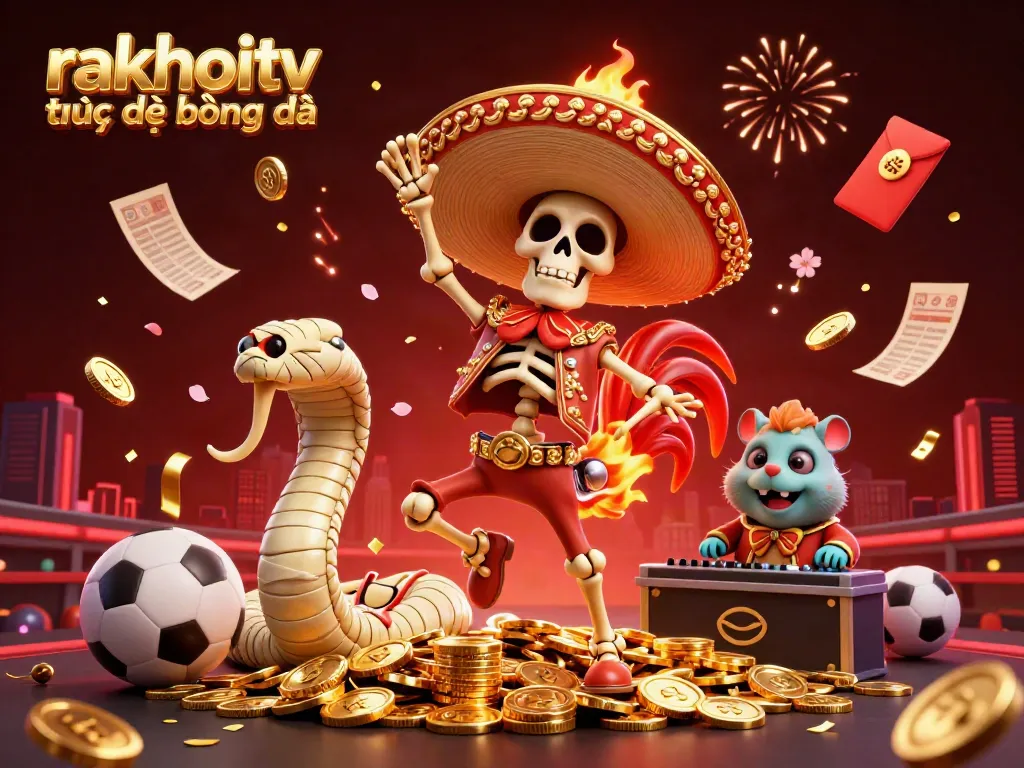 Experience exciting gameplay at rakhoitv trực tiếp bóng đá with dynamic sports-themed characters in a lively setting.