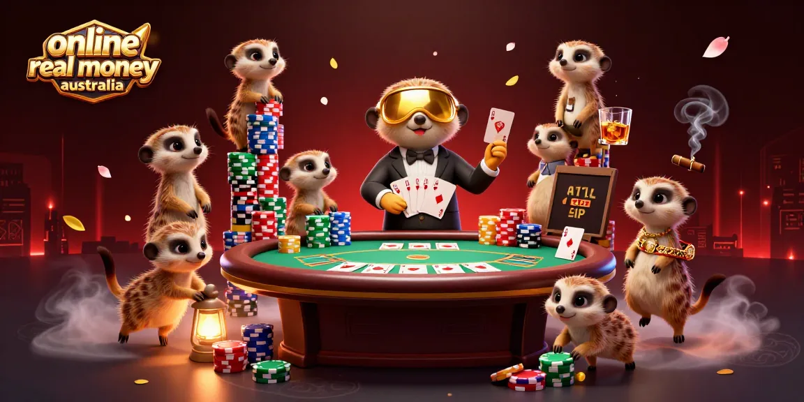 Experience thrilling online casino real money Australia action with humorous meerkats gambling.