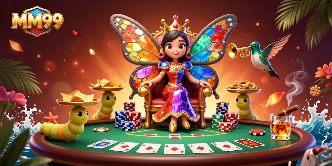 Experience excitement at MM99 with vibrant poker elements and a fantasy queen in 3D